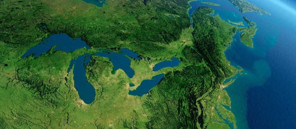 Great Lakes from space