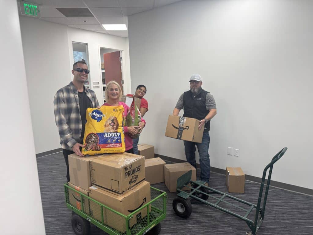 Some of the Tampa team packing up donations!