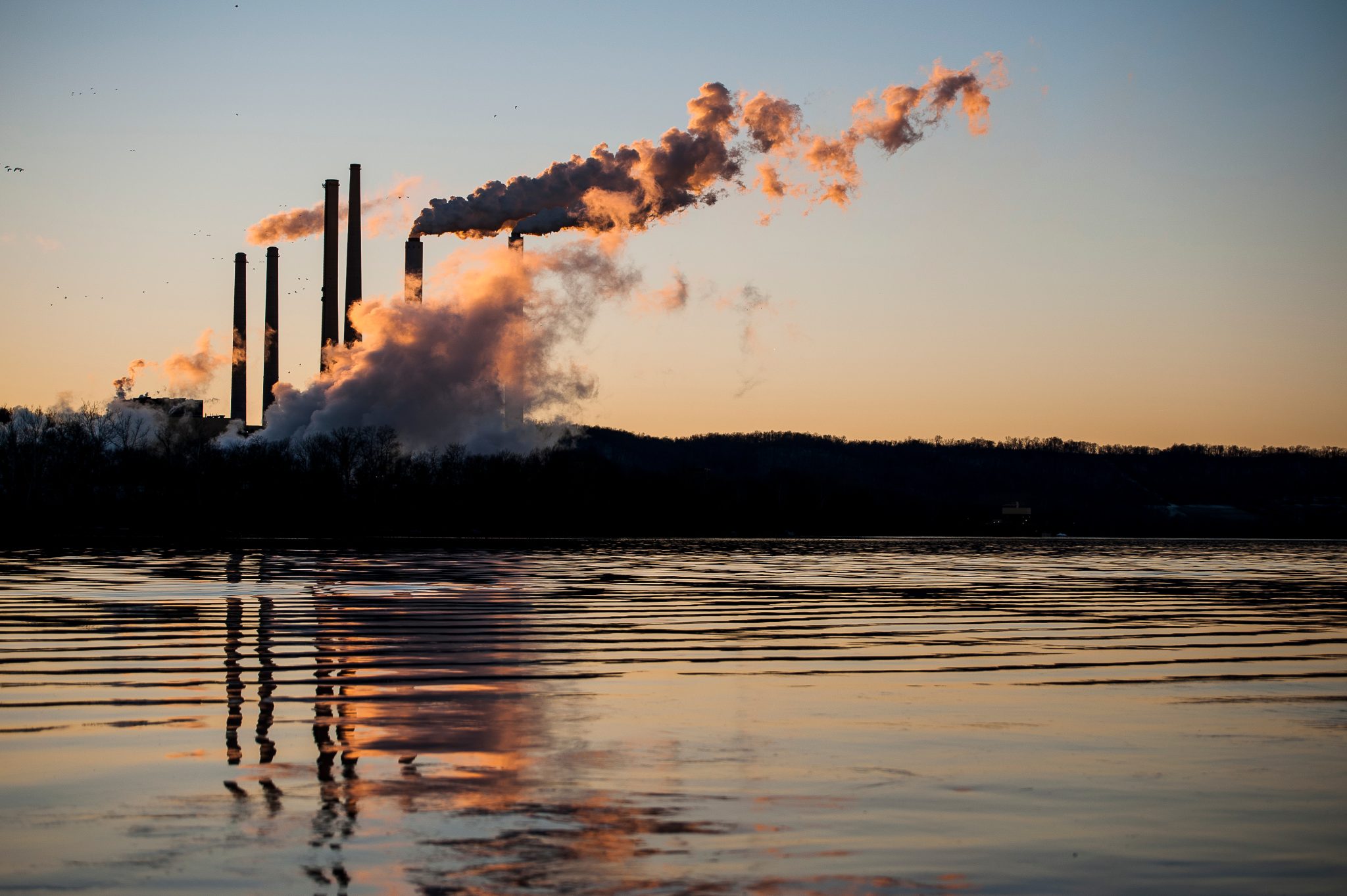 Coal Fired Power Plant Smokestacks